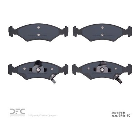 Dynamic Friction Co DFC 3000 Semi-Metallic Brake Pads - 1311-0766-00